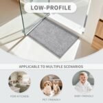 Yimobra Bathroom Rugs Non Slip Washable Ultra Soft Absorbent Microfiber Bath Mat, Dual-Tone Decor Rug with Rubber Backing for Bathroom Floor, Tub and Shower,24x17,Home Essentials,Grey and White - Image 7