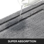 HOMEIDEAS Bathroom Rugs Sets 2 Piece, Super Soft and Absorbent Non Slip Microfiber Machine Washable Bath Mat Set (20" x 32" + 16" x 24", Grey) - Image 4
