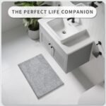 Yimobra Bathroom Rugs Non Slip Washable Ultra Soft Absorbent Microfiber Bath Mat, Dual-Tone Decor Rug with Rubber Backing for Bathroom Floor, Tub and Shower,24x17,Home Essentials,Grey and White - Image 8