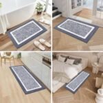Pauwer Bathroom Rug Mat Set 3 Piece, Microfiber Shaggy Bath Set, Non-Slip Ultra Soft Carpet Mats, Absorbent with U-Shaped Toilet for Bathroom, Tub, Shower, Dark Grey - Image 7