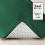 Clara Clark 3 Piece Bathroom Rugs Bath Mat Set, Velvet Memory Foam Bath Mats for Bathroom - Non-Slip, PVC Backing Bath Rugs, Washable - Dries Quickly, Green - Image 4