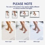 SUBRTEX Bathroom Rugs Chenille Bath Rug Soft Short Plush Bath Mat Soft Shower Mat Water Absorbent Shower Mat Quick Dry Machine Washable(White,16" x 24") - Image 8