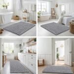Smiry Bathroom Rugs Mat 30x20, Extra Soft Absorbent Chenille Bath Rugs, Non Slip Rubber Backing Machine Washable Quick Dry Bath Mats for Bathroom Floor, Tub, Shower, Home Decor Accessories, Grey - Image 7