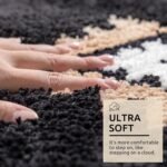 DEXDE Black Bathroom Rugs Mat 20x32, Aztec Boho Bath Rugs Long Western Plush Non Slip Machine Washable Bath Mats Large Luxury Soft Absorbent Modern Carpet for Floor, Tub, Shower, Kitchen, Entryway - Image 4