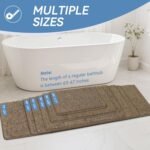 Bcoimo 24x17 Chenille Bath Mat – Non-Slip with Backing Bath Rug Ultra-Absorbent and Machine Washable Bathroom Mat Quick-Dry Design. Ideal for Bathroom Shower and Tub Areas - Image 2