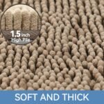 Bcoimo 24x17 Chenille Bath Mat – Non-Slip with Backing Bath Rug Ultra-Absorbent and Machine Washable Bathroom Mat Quick-Dry Design. Ideal for Bathroom Shower and Tub Areas - Image 3