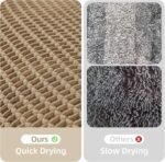 Waffle Bath Mat, Boho Bathroom Rugs Non Slip Washable Super Absorbent Quick Dry Farmhouse Bathroom Decor, 30"x20" Khaki - Image 6