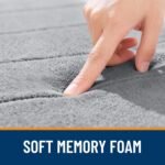 OLANLY Memory Foam Bath Mat 30x20, Super Soft Absorbent Bathroom Rugs, Quick Dry, Machine Washable Shower Floor Rugs, Bathmat Carpet, Bathroom Home Decor Accessories, Grey - Image 5