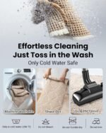 Waffle Bath Mat Set, Non Slip Bathroom Rugs Sets 2 Piece, Ultra Absorbent Long Bath Rug Runner for Bathroom Boho Chic Decor, Machine Washable Floor Mats, Brown & White, 20"×47" Plus 18"×30" - Image 5