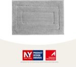 GRANNY SAYS Gray Bathroom Rugs, Bath Mats for Bathroom Non-Slip, Super Soft and Water Absorbent, Microfiber Bath Rugs, Machine Wash Dry, Bath Rugs for Floor, Tub and Shower, 16" x 24" - Image 3