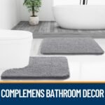 OLANLY Bathroom Rugs 30x20, Extra Soft Absorbent Chenille Bath Rugs, Rubber Backing Quick Dry, Machine Washable Bath Mats for Bathroom Floor, Tub and Shower, Home Decor Accessories, Grey - Image 7