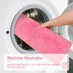 Bathroom Rugs Non Slip 24"x16", Absorbent Bath Mats Quick Dry, Shaggy Microfiber Bath Rugs, Extra Soft Plush, Machine Washable Bath Mats for Bathroom Floor, Tub and Shower, Pink - Image 7