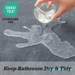 HUXMEYSON Bathroom Rugs Sets 3 Piece, Non-Slip & Quick Dry Bath Mat Set, Ultra Soft Velvet Bath Rugs for Bathroom, Toilet and Shower Floor, Grey - Image 4