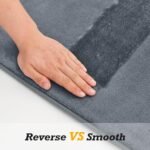 HUXMEYSON Bathroom Rugs Sets 3 Piece, Non-Slip & Quick Dry Bath Mat Set, Ultra Soft Velvet Bath Rugs for Bathroom, Toilet and Shower Floor, Grey - Image 9