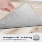 PURRUGS Bathroom Rug Non-Slip Machine Washable 20" x 30", Super Absorbent and Quick Dry Shaggy Microfiber Bath Mat, Extra Soft and Plush Bath Rug for Bathtub, Shower, and Sink, Beige - Image 4