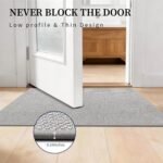 YIHOUSE Gray Bathroom Rugs Sets 3 Piece, Quick Dry Thin Bath Mat with Toilet Rug, Non Slip Absorbent Machine Washable, Bath Runner Rugs for Bathtub Sink Home Decor - Image 5