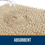 OLANLY Bathroom Rugs 30x20, Extra Soft Absorbent Chenille Bath Rugs, Rubber Backing Quick Dry, Machine Washable Bath Mats for Bathroom Floor, Tub and Shower, Home Decor Accessories, Beige - Image 4