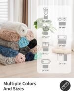 ILANGO Pink Bathroom Rugs 24" × 17" Non Slip & Super Absorbent Extra Thick Soft, Washable Bath Mat for Floor, Non Shedding Microfiber Plush Holiday Bath Rug with Rubber for Shower Sink - Image 7