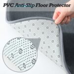 HUXMEYSON Bathroom Rugs Sets 3 Piece, Non-Slip & Quick Dry Bath Mat Set, Ultra Soft Velvet Bath Rugs for Bathroom, Toilet and Shower Floor, Grey - Image 3