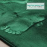 Clara Clark 3 Piece Bathroom Rugs Bath Mat Set, Velvet Memory Foam Bath Mats for Bathroom - Non-Slip, PVC Backing Bath Rugs, Washable - Dries Quickly, Green - Image 7