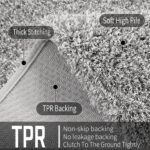 Yimobra Bathroom Rugs Non Slip Washable 36x24, Ultra Soft and Water Absorbent Bath Mats, Plush Fluffy Shower Mat Outside, Luxury Microfiber Thick Matts for Bathroom Floor/Tub, Light Gray and White - Image 8