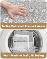 Color&Geometry Simple and Stylish Large Bath Mats for Bathroom Non Slip, 24"x36" Gray Bathroom Rugs, Absorbent, Soft, Washable, Microfiber Bath Rug Shower Mat - Image 5