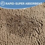 Bcoimo 24x17 Chenille Bath Mat – Non-Slip with Backing Bath Rug Ultra-Absorbent and Machine Washable Bathroom Mat Quick-Dry Design. Ideal for Bathroom Shower and Tub Areas - Image 5