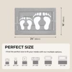 GRANNY SAYS Gray Bathroom Rugs, Bath Mats for Bathroom Non-Slip, Super Soft and Water Absorbent, Microfiber Bath Rugs, Machine Wash Dry, Bath Rugs for Floor, Tub and Shower, 16" x 24" - Image 2