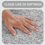 Yimobra Bathroom Rugs Non Slip Washable Ultra Soft Absorbent Microfiber Bath Mat, Dual-Tone Decor Rug with Rubber Backing for Bathroom Floor, Tub and Shower,24x17,Home Essentials,Grey and White - Image 4