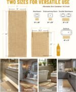 Large Waffle Bath Mat Set, Non Slip Bath Rug Set, Ultra Absorbent Bath Mats for Bathroom Decor, Extra Soft Floor Kitchen Rugs Sets 2 Piece, Washable Bath Runner Rug, Brown, 20"×47" & 16"×24" - Image 5