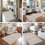2x6 Hallway Washable Runner Rug : Vintage Soft Kitchen Laundry Runner with Non Slip Backing Farmhouse Entryway Living Room Floor Mat Stain Resistant Carpet for Bedroom Bathroom Distressed Beside Rug - Image 7