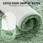 TECHMILLY Super Soft Shaggy Bathroom Rugs, Absorbent Thick Non Slip Microfiber Bath Rugs, Quick Dry Machine Washable Bath Mat for Bathroom Floor, Bathtub and Shower 17"x24" - Image 6