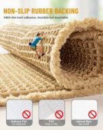 Large Waffle Bath Mat Set, Non Slip Bath Rug Set, Ultra Absorbent Bath Mats for Bathroom Decor, Extra Soft Floor Kitchen Rugs Sets 2 Piece, Washable Bath Runner Rug, Brown, 20"×47" & 16"×24" - Image 4
