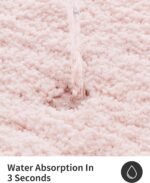 ILANGO Pink Bathroom Rugs 24" × 17" Non Slip & Super Absorbent Extra Thick Soft, Washable Bath Mat for Floor, Non Shedding Microfiber Plush Holiday Bath Rug with Rubber for Shower Sink - Image 4
