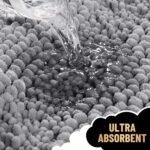 OLANLY Thick Bathroom Rugs 30x20, Extra Soft Absorbent Chenille Striped Bath Rugs, Rubber Backing, Machine Wash Dry, Bath Mats for Bathroom Floor, Tub and Shower, Home Decor Accessories, Grey - Image 3