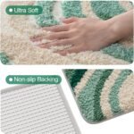 LUMI Beach Bathroom Rug Square, Non Slip Bath Mat Quick Dry, Ultra Soft Washable Absorbent, Ocean Sea Theme Bath Rug for Shower Floor, Home Decor, Kids Room, Bathtub, 32"x32" - Image 7