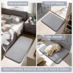 Yimobra Memory Foam Bath Mat, Super Soft Absorbent Bathroom Rug Non Slip, Quick Dry, Machine Washable Floor Carpet for Tub Shower, Home Decor Accessories, 24x17, Grey - Image 6
