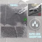 Yimobra Memory Foam Bath Mat Set 3 Pieces- Super Soft Absorbent Quick Dry Bathroom Rug Sets, Machine Washable Non Slip Floor Carpet for Tub Shower, Vanity & Toilet Base, Gray - Image 4