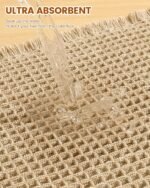 Smiry Waffle Bath Mat 30x20, Extra Soft Absorbent Bathroom Rugs, Non Slip Machine Washable Quick Dry Bath Rugs for Bathroom Floor, Tub, Shower, Home Decor Accessories, Brown - Image 5