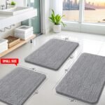 Arotive Bathroom Rugs 30x20, Extra Soft Absorbent Shaggy Chenille Bath Rugs, Machine Washable Rubber Backing Non-Slip Bath Mats for Bathroom Floor Tub and Shower, Home Decor Accessories, Grey - Image 2