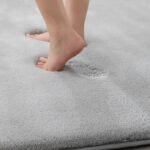 MINIDEAR Bathroom Rugs 24x17 Light Gray - Thick Memory Foam Bath Mat, Ultra Soft & Plush Fluffy, Non-Slip, Quick Dry, Absorbent Washable Floor Microfiber Mat for Tub, Home Decor Accessories - Image 6