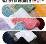 TECHMILLY Super Soft Shaggy Bathroom Rugs, Absorbent Thick Non Slip Microfiber Bath Rugs, Quick Dry Machine Washable Bath Mat for Bathroom Floor, Bathtub and Shower 17"x24" - Image 7