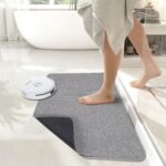Bath Mat,Ultra Thin Bathroom Rugs,Rubber Bath Mats for Bathroom,No Slip Bath Rugs,Quick Dry,Machine Washable,Low Pile,Absorbent,Shower Outside,Sink,Home Decor Accessories.Grey,1'5"x2'3"(17x27Inch) - Image 6