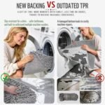 Yimobra Bathroom Rugs Non Slip Washable - Ultra Soft Absorbent Chenille Bath Mat, Quick Dry Shaggy Floor Carpet for Tub Shower, Gray Home Decor Accessories, 24x17 Inch - Image 3