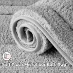 GRANNY SAYS Gray Bathroom Rugs, Bath Mats for Bathroom Non-Slip, Super Soft and Water Absorbent, Microfiber Bath Rugs, Machine Wash Dry, Bath Rugs for Floor, Tub and Shower, 16" x 24" - Image 5