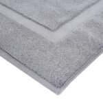 Amazon Basics Banded Bathroom Bath Rug Mat, Machine Washable, 100% Cotton, 31" x 20", Powder Gray - Image 5
